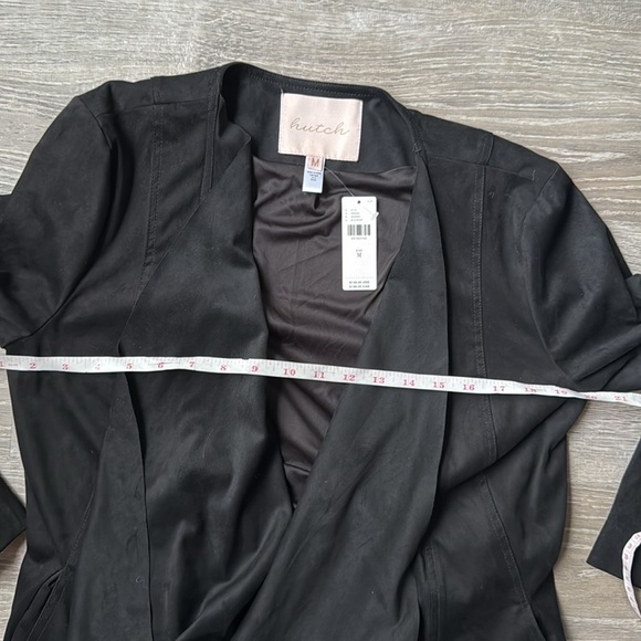 NEW Anthropologie Hutch Draped Faux Suede Jacket Medium - Picture 10 of 11